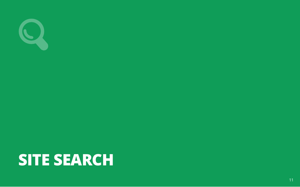Site search | Google PRINCIPLES OF MOBILE SITE DESIGN: DELIGHT USERS AND DRIVE CONVERSIONS User Manual | Page 11 / 42