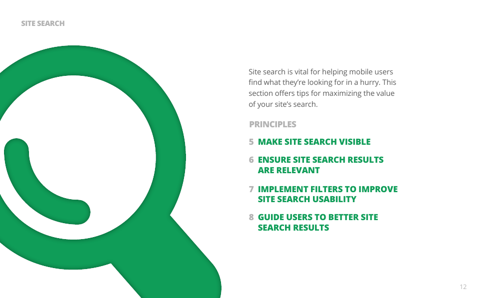 Google PRINCIPLES OF MOBILE SITE DESIGN: DELIGHT USERS AND DRIVE CONVERSIONS User Manual | Page 12 / 42