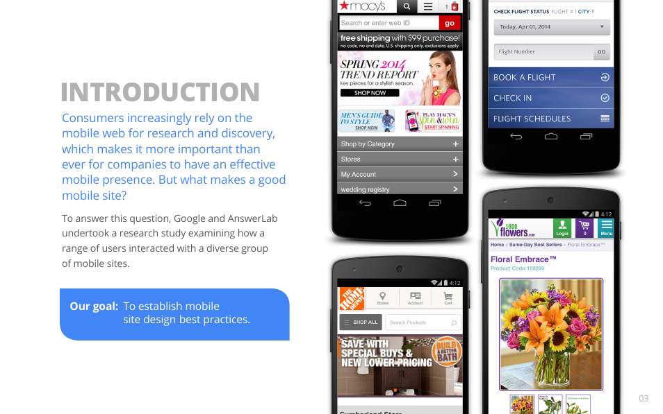 Introduction | Google PRINCIPLES OF MOBILE SITE DESIGN: DELIGHT USERS AND DRIVE CONVERSIONS User Manual | Page 3 / 42