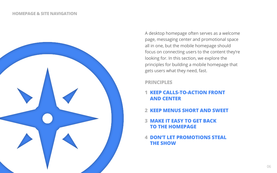 Google PRINCIPLES OF MOBILE SITE DESIGN: DELIGHT USERS AND DRIVE CONVERSIONS User Manual | Page 6 / 42