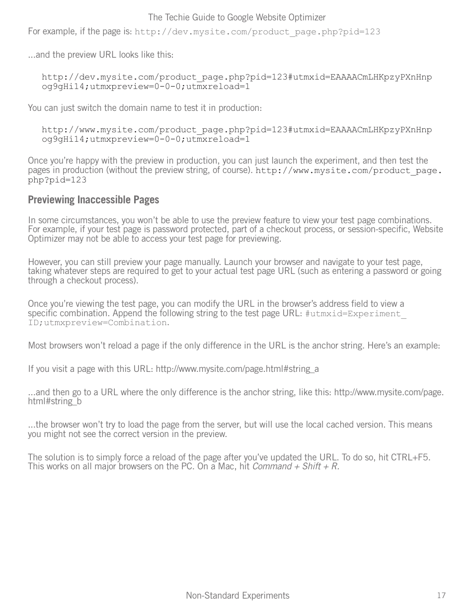 Google Website Optimizer v 1.0 The Techie Guide User Manual | Page 17 / 26