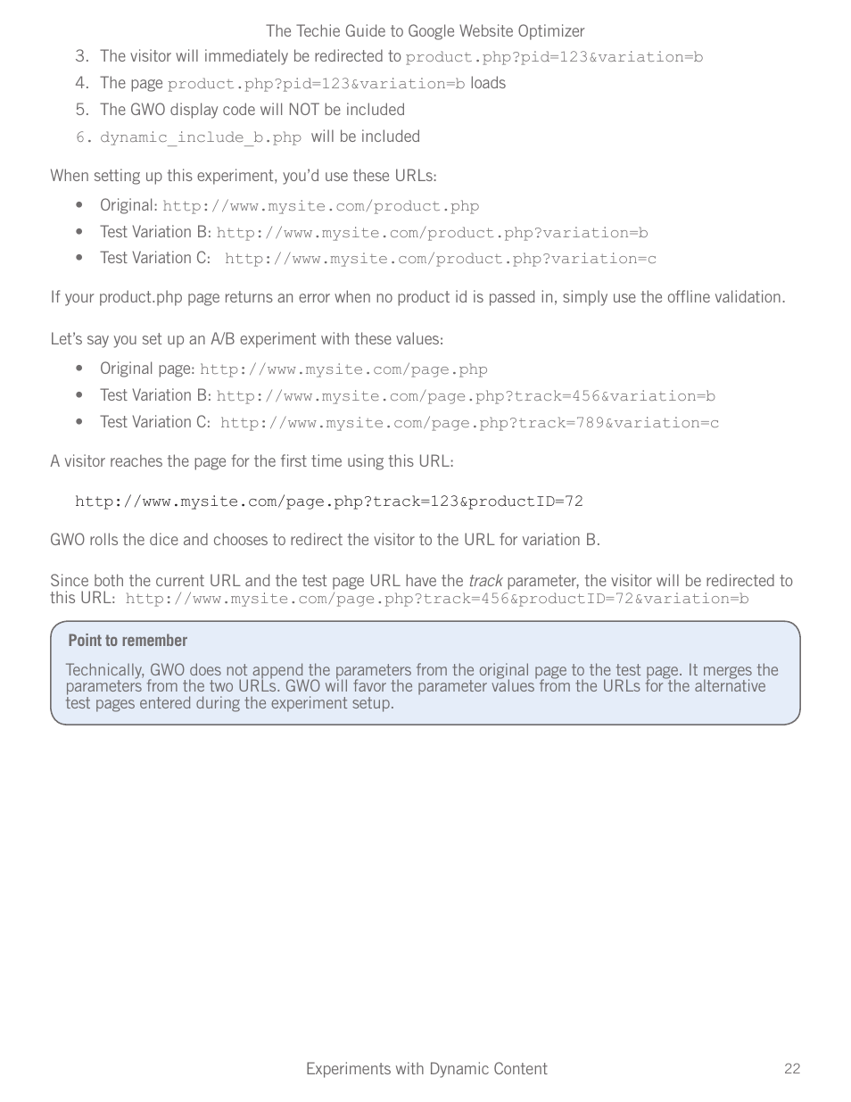 Google Website Optimizer v 1.0 The Techie Guide User Manual | Page 22 / 26