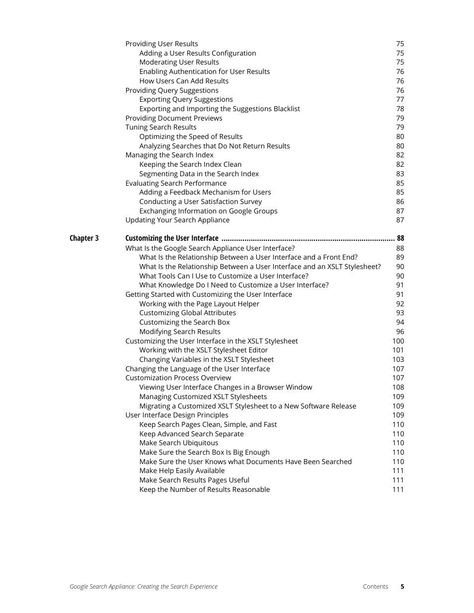 Google Search Appliance Creating the Search Experience User Manual | Page 5 / 141