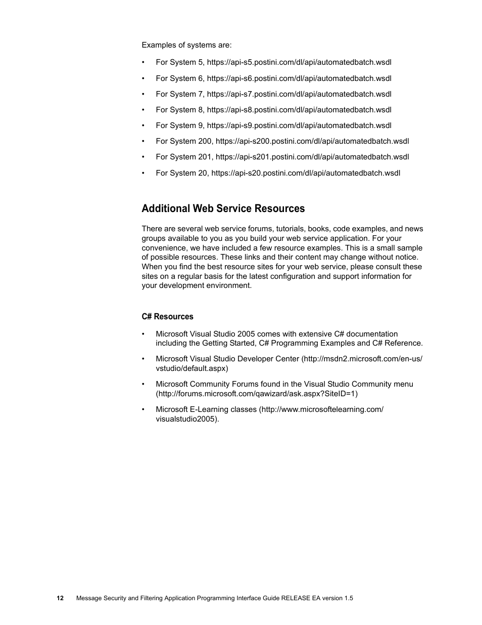Additional web service resources, Additional web service resources 12 | Google Apps Security and Compliance Services Web Services Application Programming Interface Guide, Early Access Version 1.5 User Manual | Page 15 / 70
