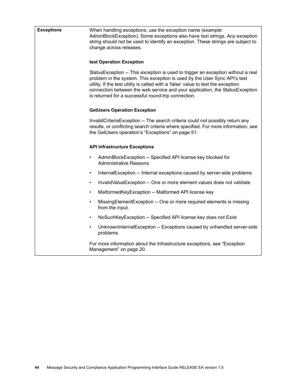 Google Apps Security and Compliance Services Web Services Application Programming Interface Guide, Early Access Version 1.5 User Manual | Page 46 / 70