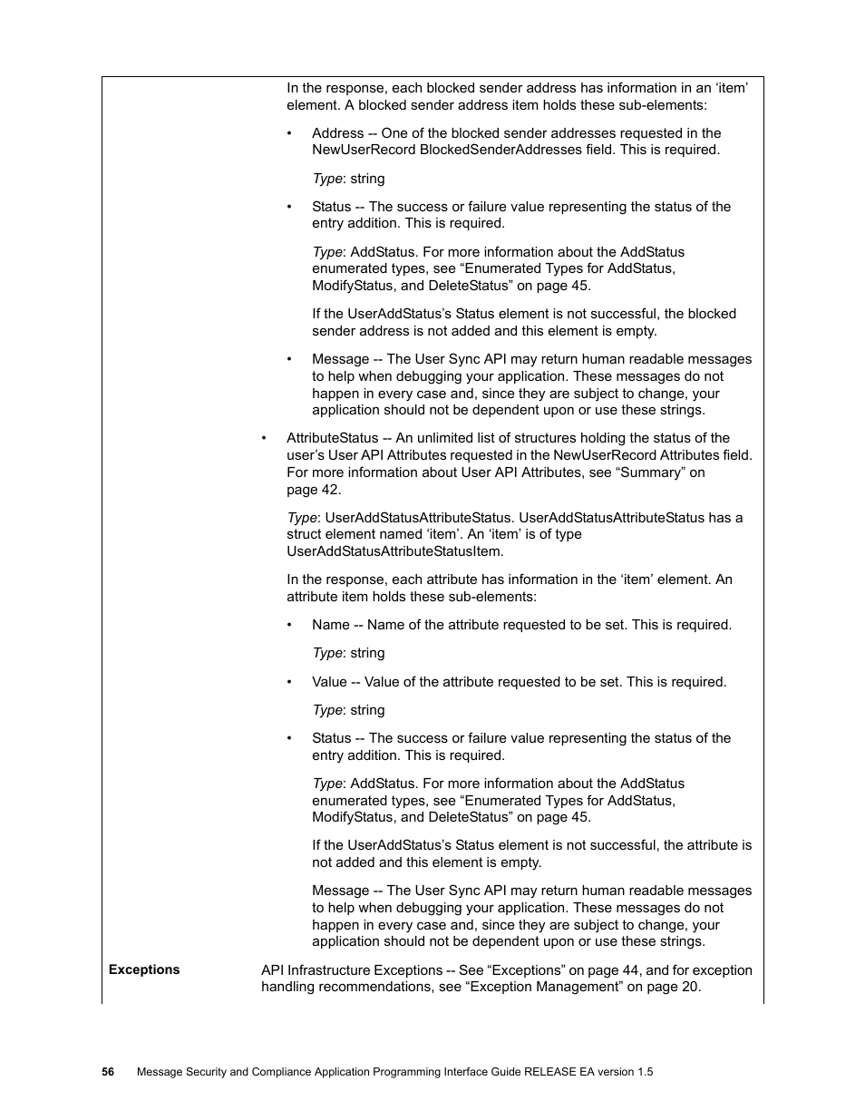Google Apps Security and Compliance Services Web Services Application Programming Interface Guide, Early Access Version 1.5 User Manual | Page 58 / 70