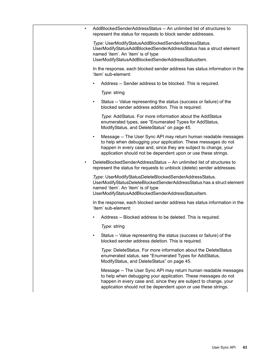 Google Apps Security and Compliance Services Web Services Application Programming Interface Guide, Early Access Version 1.5 User Manual | Page 65 / 70