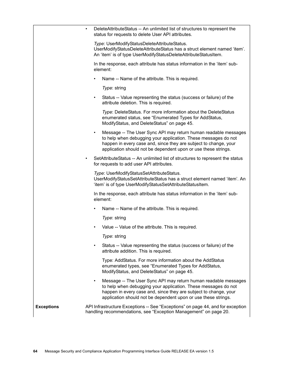 Google Apps Security and Compliance Services Web Services Application Programming Interface Guide, Early Access Version 1.5 User Manual | Page 66 / 70