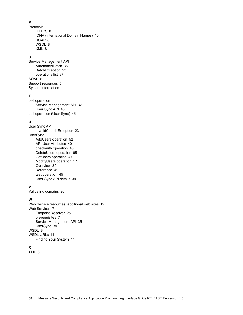 Google Apps Security and Compliance Services Web Services Application Programming Interface Guide, Early Access Version 1.5 User Manual | Page 70 / 70