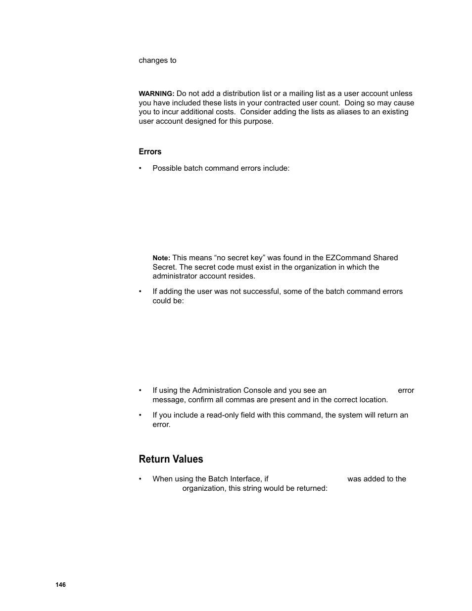 Return values | Google Message Security Batch Reference Guide User Manual | Page 143 / 561