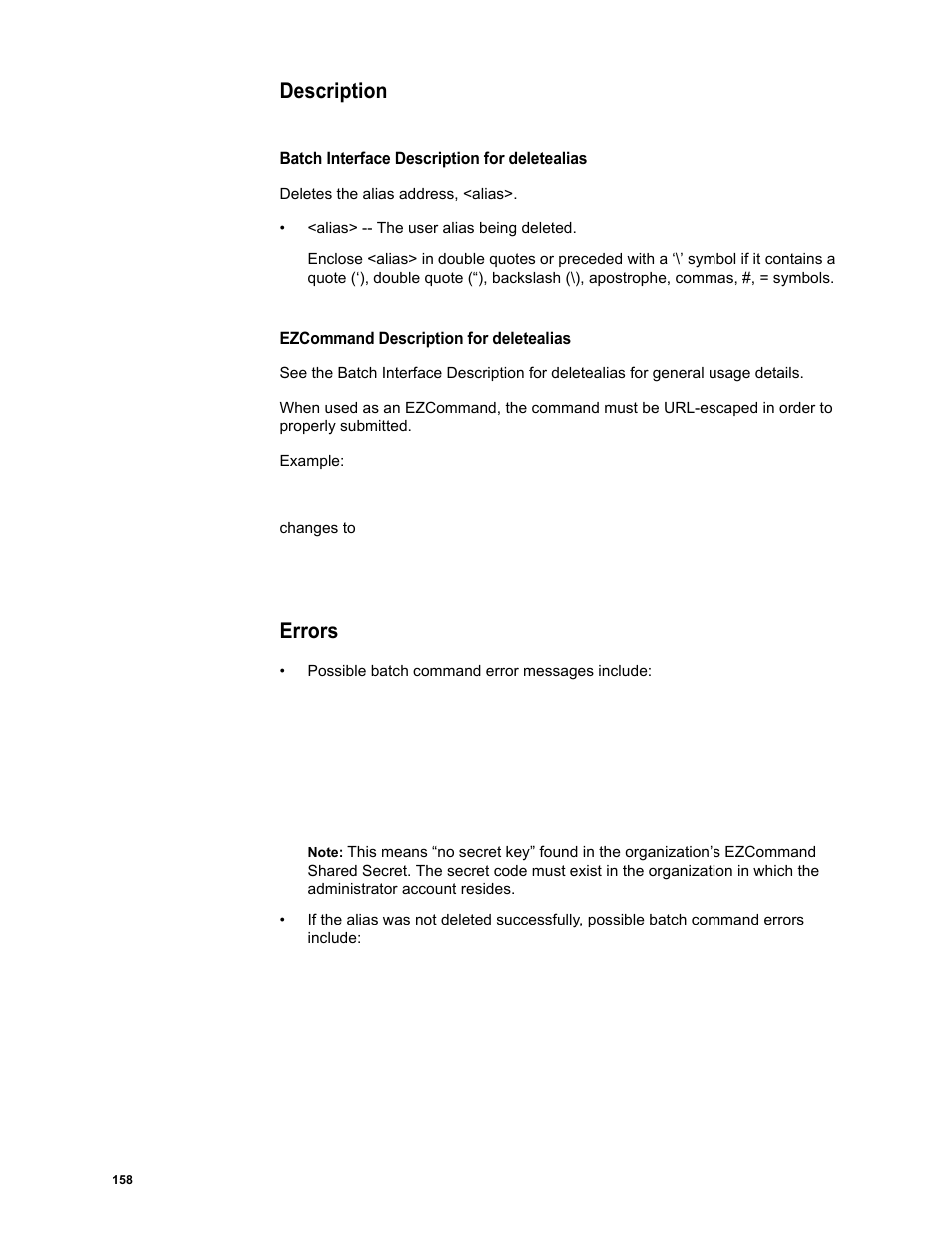 Description, Errors | Google Message Security Batch Reference Guide User Manual | Page 155 / 561