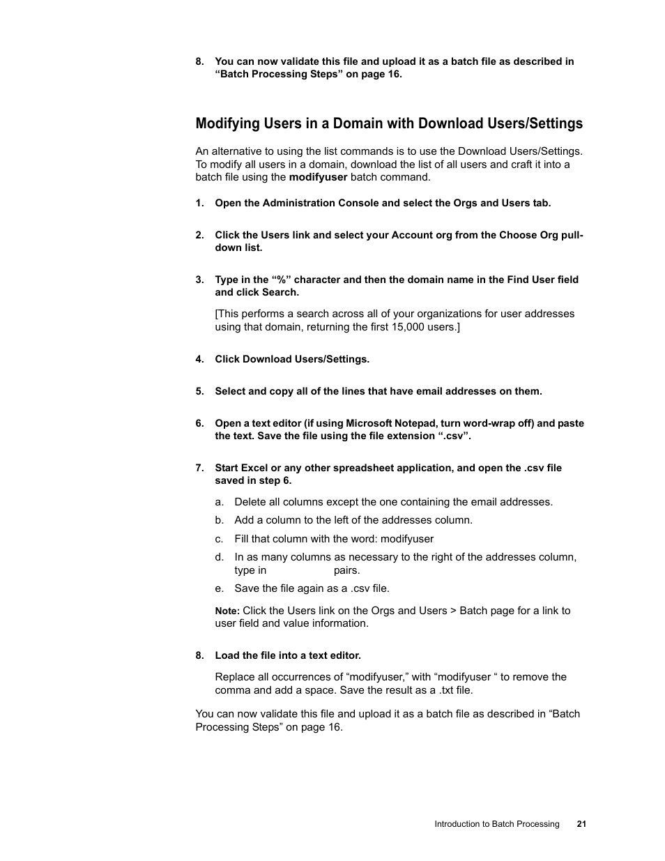Google Message Security Batch Reference Guide User Manual | Page 20 / 561