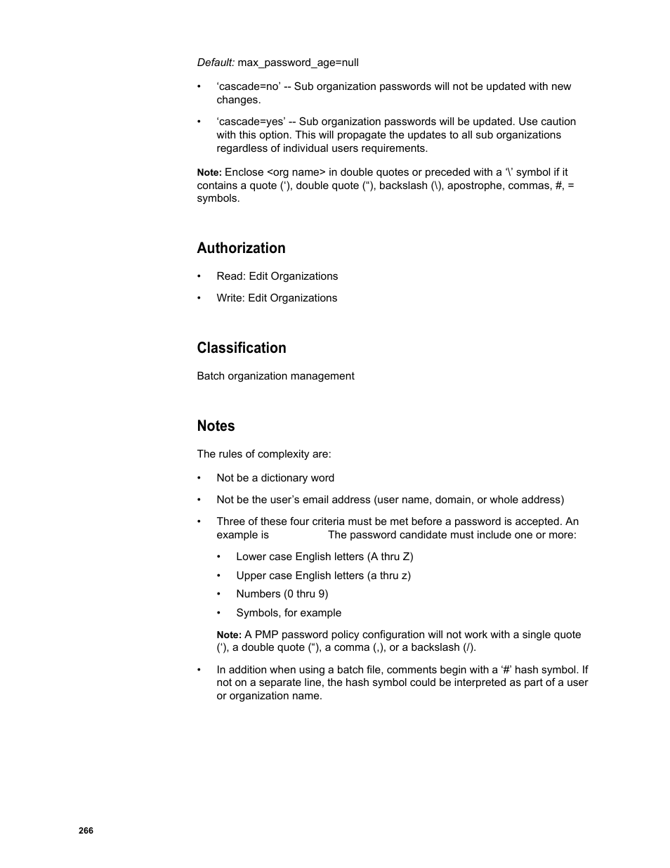 Authorization, Classification, Notes | Google Message Security Batch Reference Guide User Manual | Page 263 / 561