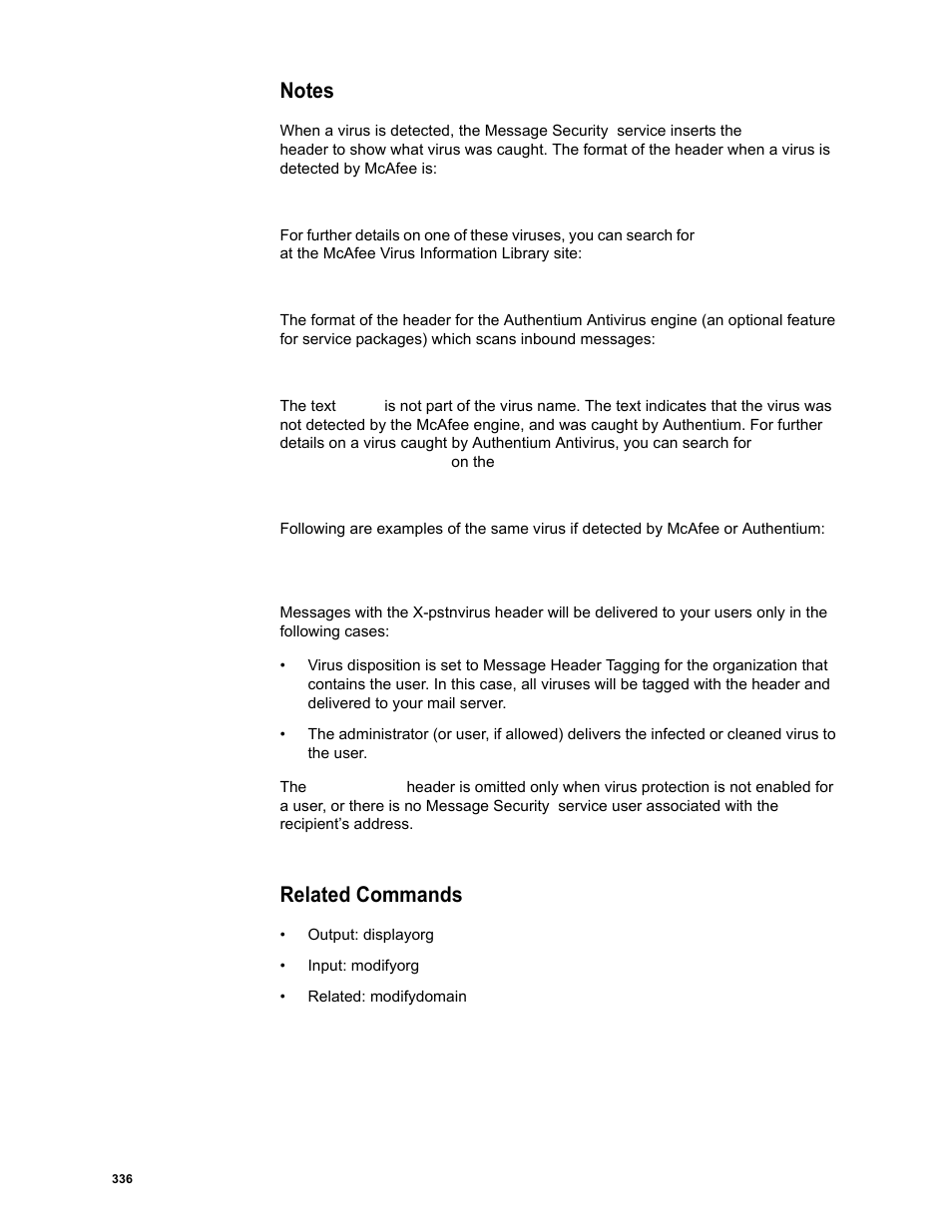 Notes, Related commands | Google Message Security Batch Reference Guide User Manual | Page 324 / 561