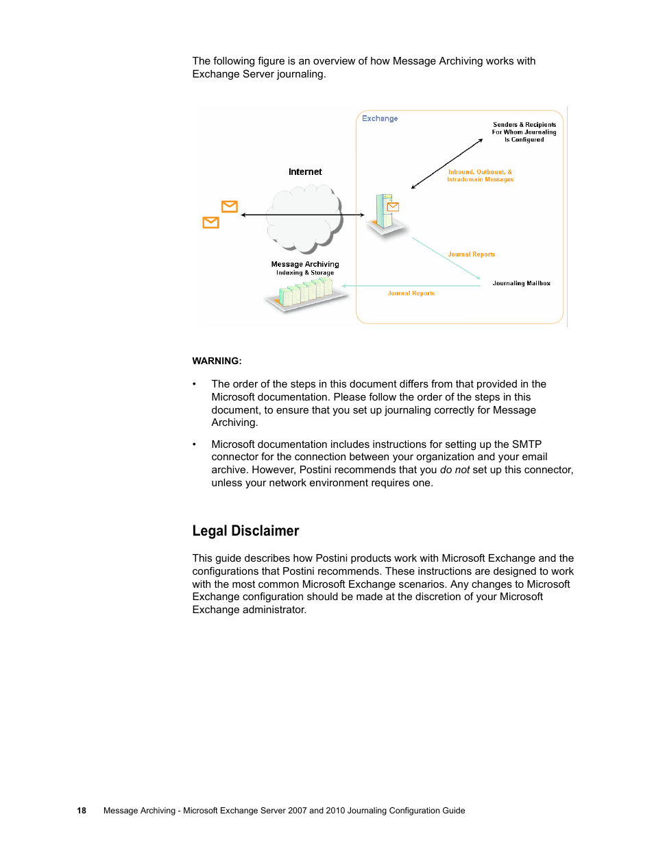 Legal disclaimer | Google Message Archiving Microsoft Exchange Journaling Configuration Guide For Exchange Server 2007 and 2010 User Manual | Page 16 / 33