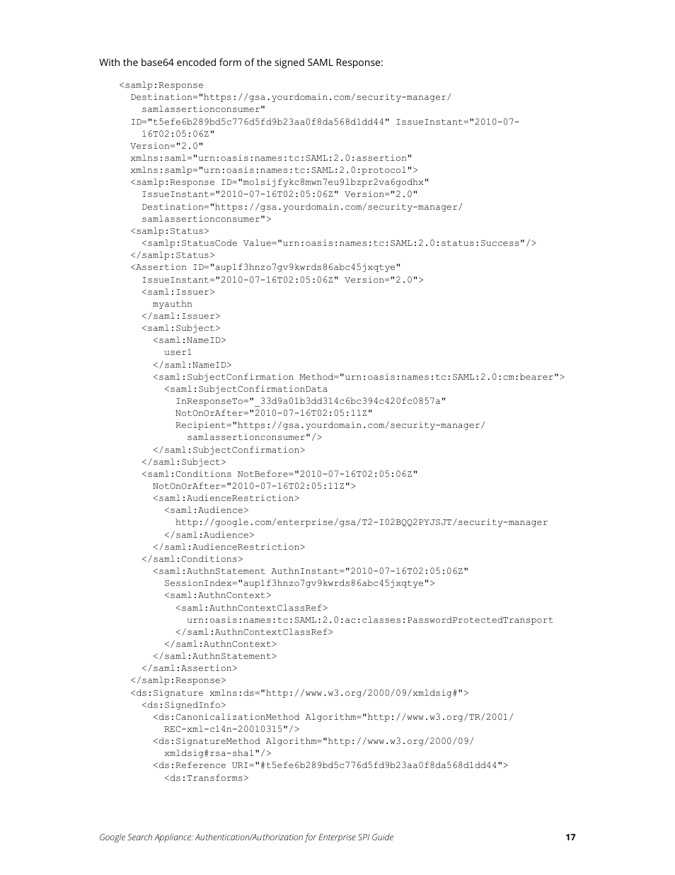 Google Search Appliance Authentication/Authorization for Enterprise SPI Guide User Manual | Page 17 / 33