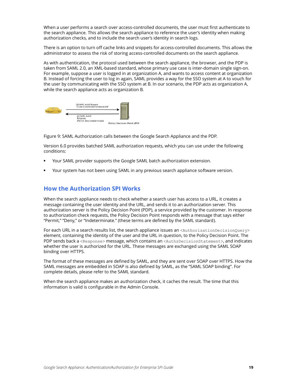 How the authorization spi works | Google Search Appliance Authentication/Authorization for Enterprise SPI Guide User Manual | Page 19 / 33