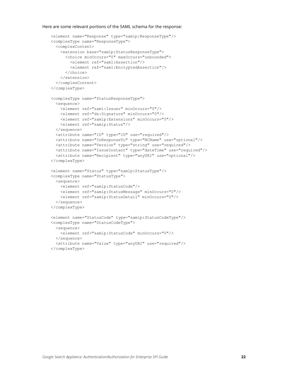 Google Search Appliance Authentication/Authorization for Enterprise SPI Guide User Manual | Page 22 / 33