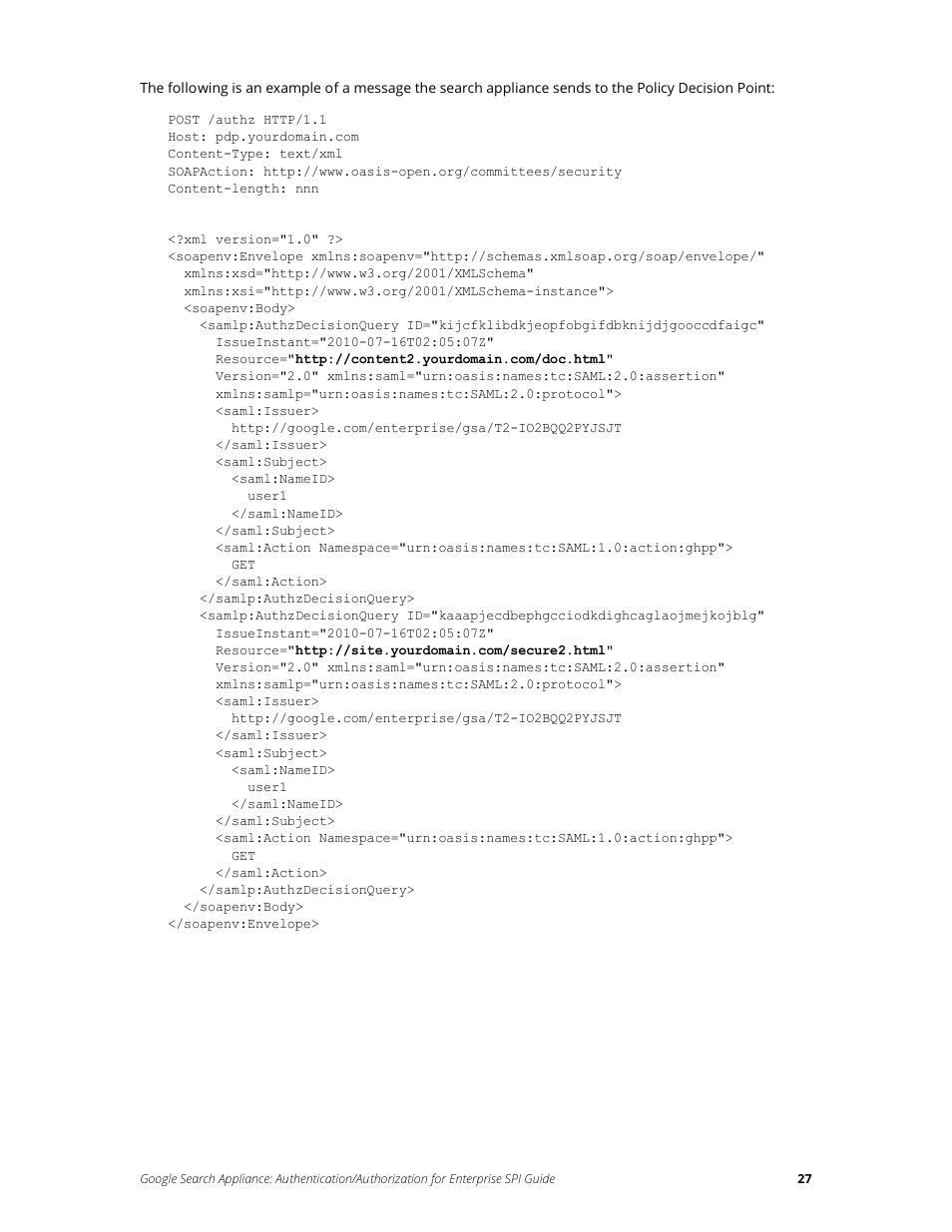 Google Search Appliance Authentication/Authorization for Enterprise SPI Guide User Manual | Page 27 / 33