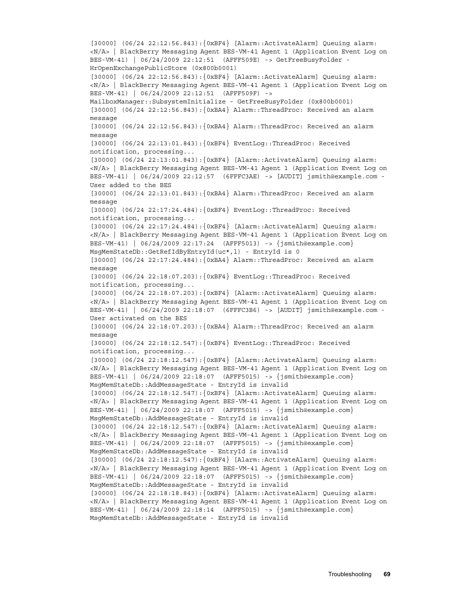 Google Apps Connector for BlackBerry Enterprise Server Installation and Administration Guide User Manual | Page 69 / 70