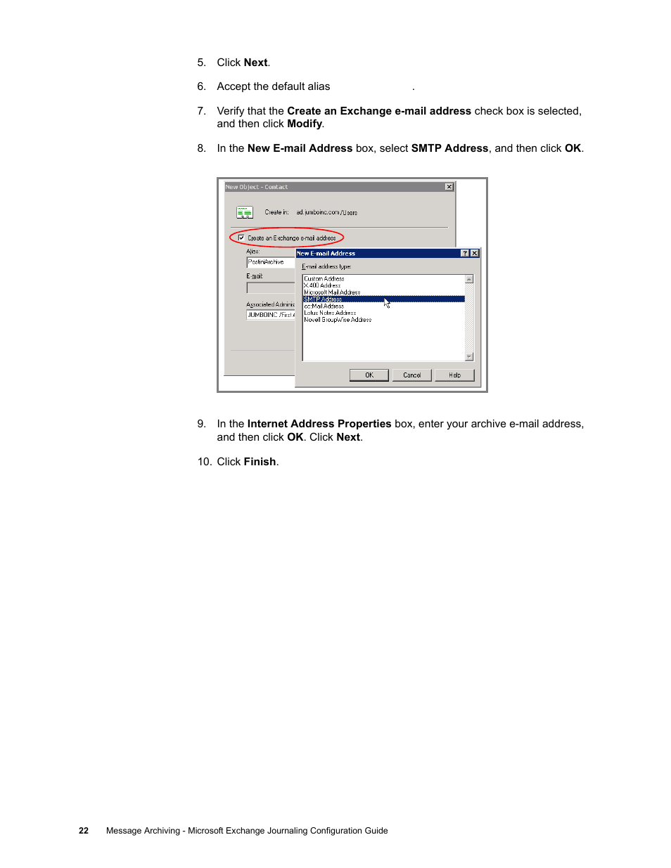 Google Message Archiving Microsoft Exchange Journaling Configuration Guide For Exchange Server 2000 and 2003 User Manual | Page 18 / 43