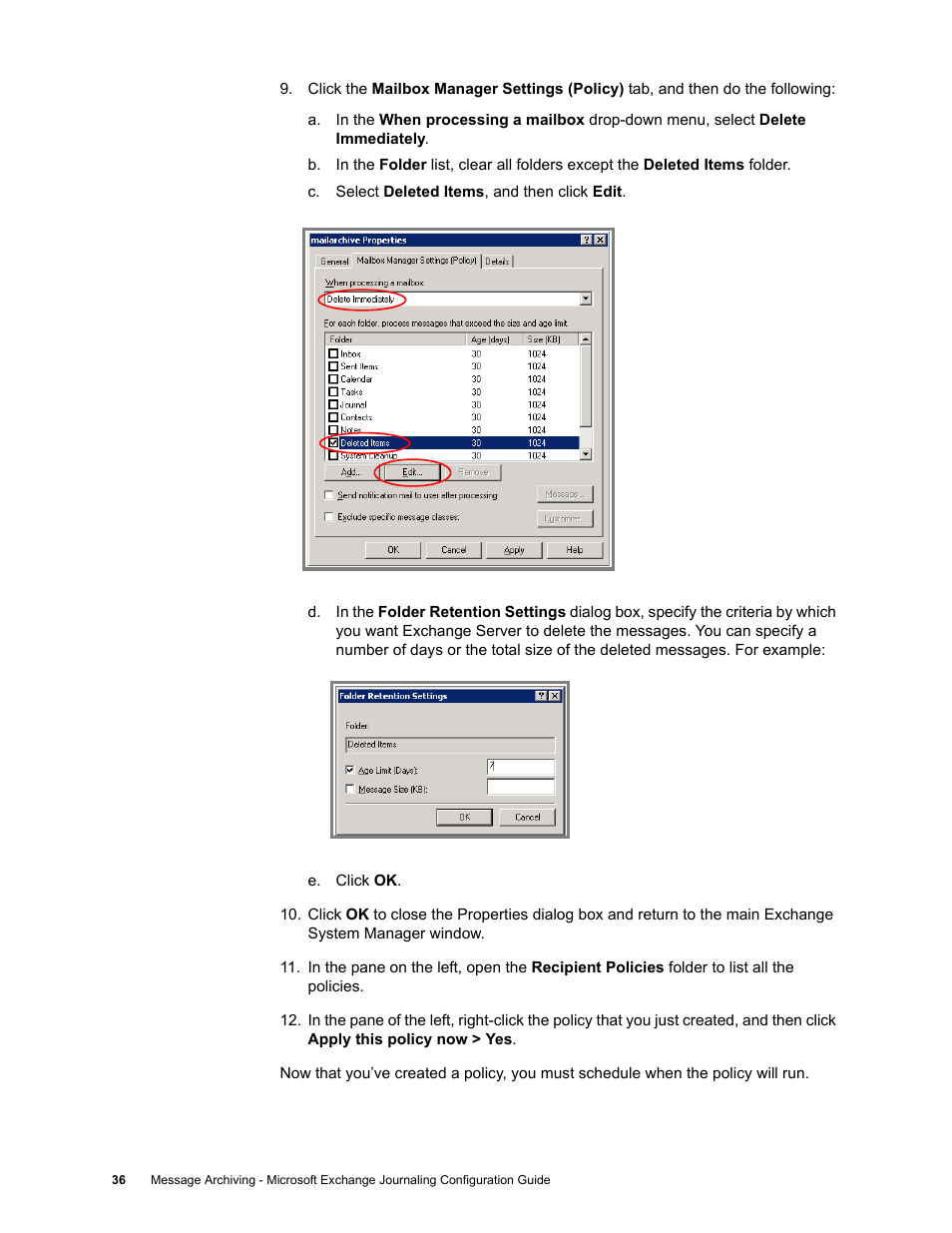 Google Message Archiving Microsoft Exchange Journaling Configuration Guide For Exchange Server 2000 and 2003 User Manual | Page 32 / 43