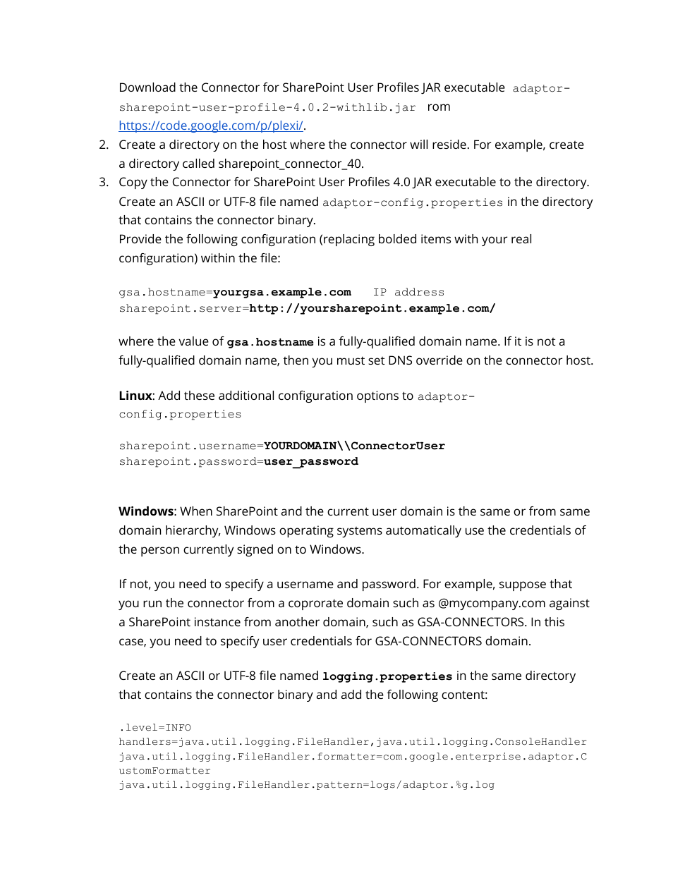 Google Search Appliance Connectors Deploying the Connector for SharePoint User Profiles User Manual | Page 9 / 11