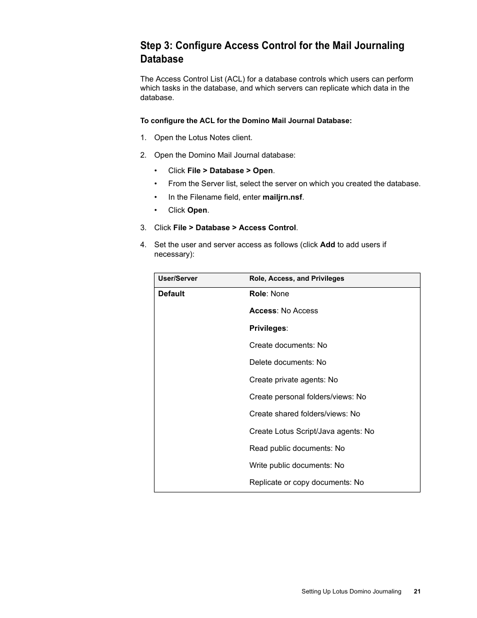 Google Message Archiving Lotus Domino Journaling Configuration Guide For Domino Server 6.5.4 - 8.5 User Manual | Page 17 / 36
