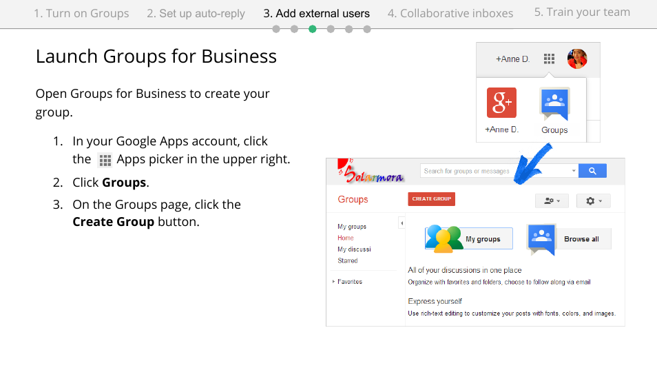 Launch groups for business | Google Groups setup for administrators User Manual | Page 14 / 20