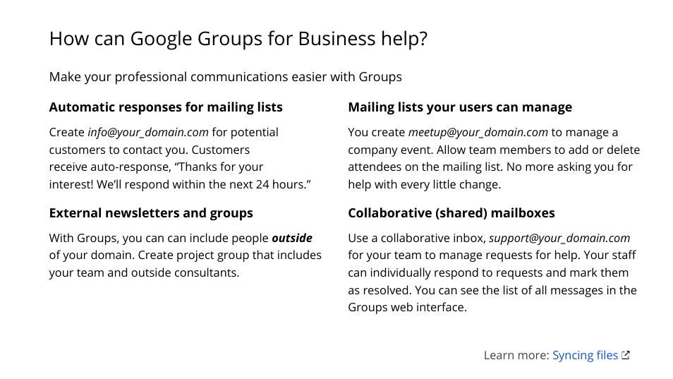 How can google groups for business help | Google Groups setup for administrators User Manual | Page 2 / 20