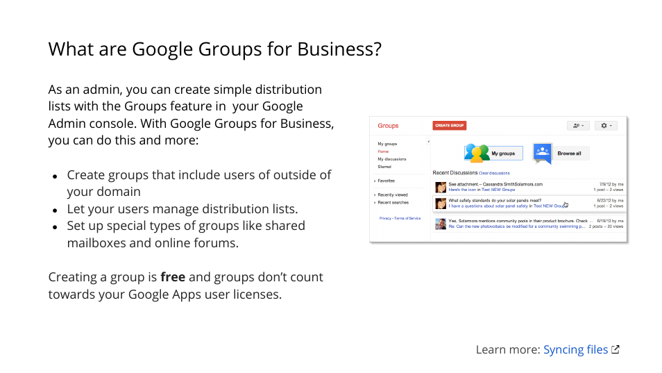 What are google groups for business | Google Groups setup for administrators User Manual | Page 3 / 20