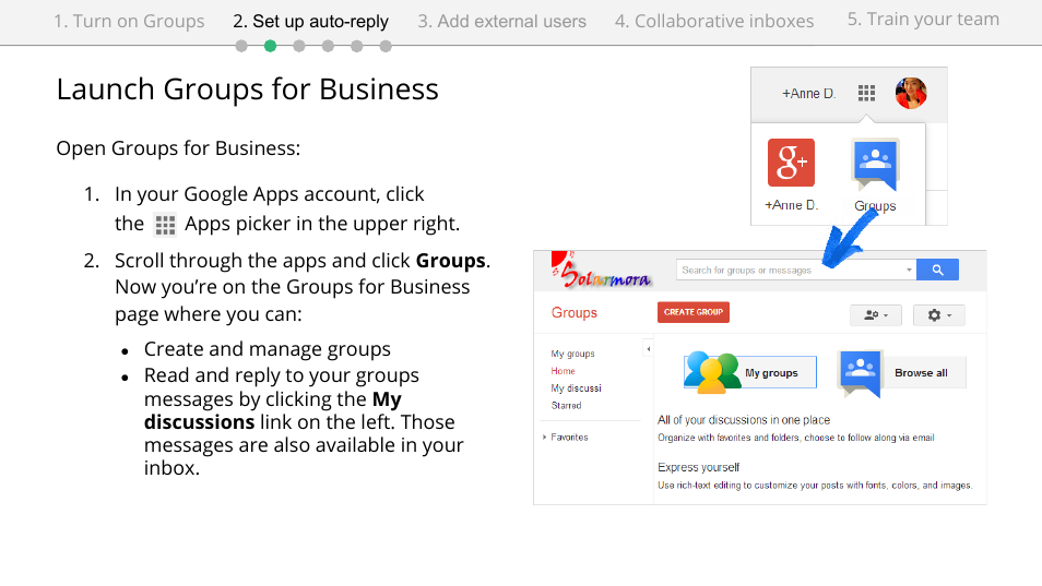 Launch groups for business | Google Groups setup for administrators User Manual | Page 7 / 20