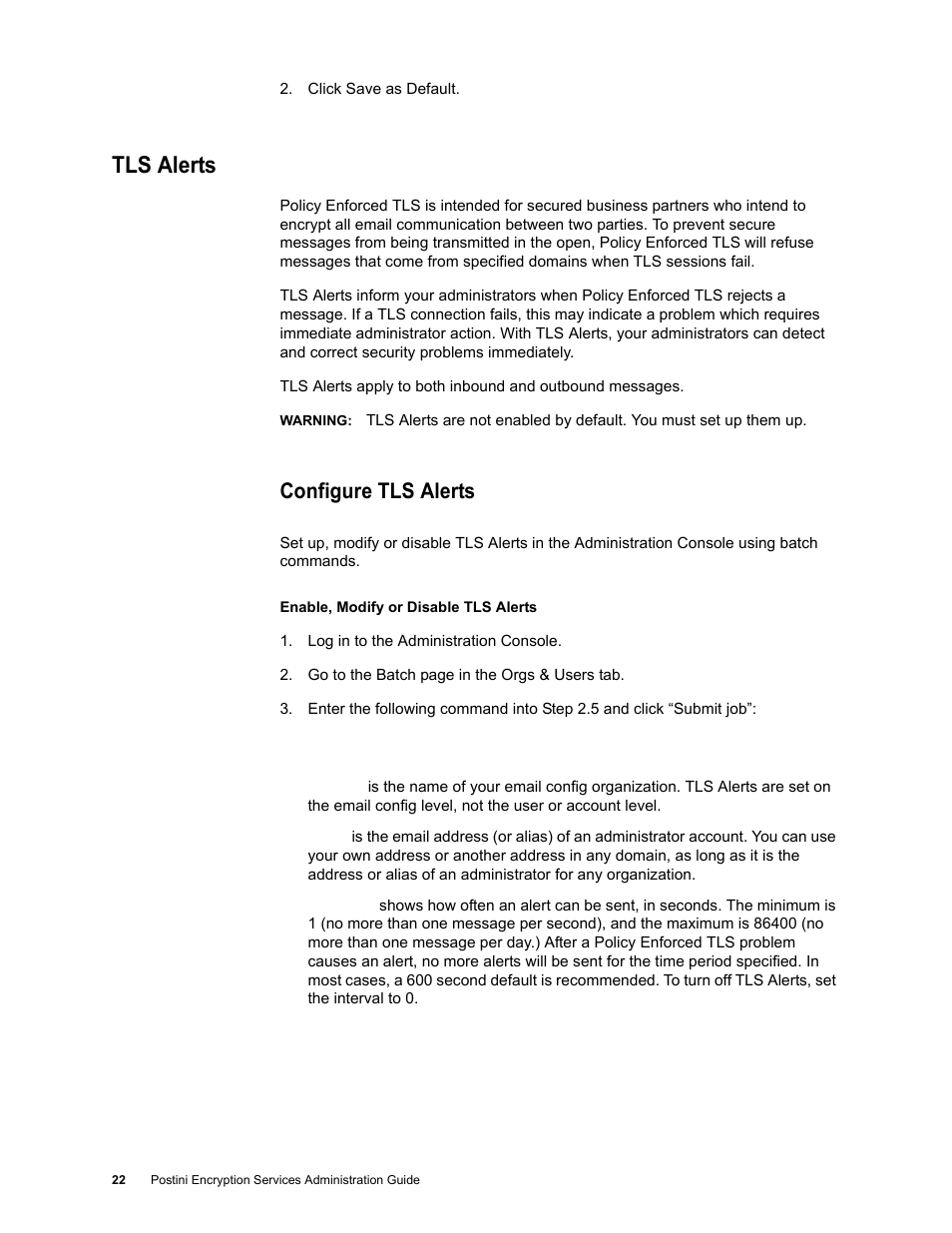 Tls alerts, Configure tls alerts | Google Message Encryption Administration Guide User Manual | Page 21 / 59