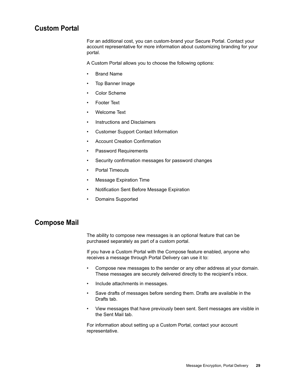Custom portal, Compose mail | Google Message Encryption Administration Guide User Manual | Page 28 / 59
