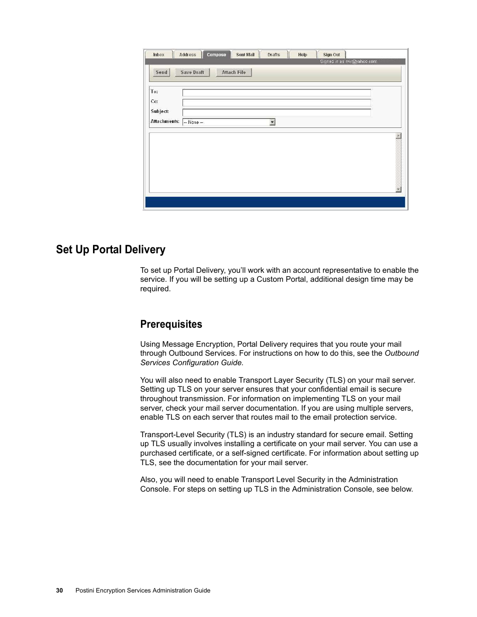Set up portal delivery, Prerequisites | Google Message Encryption Administration Guide User Manual | Page 29 / 59