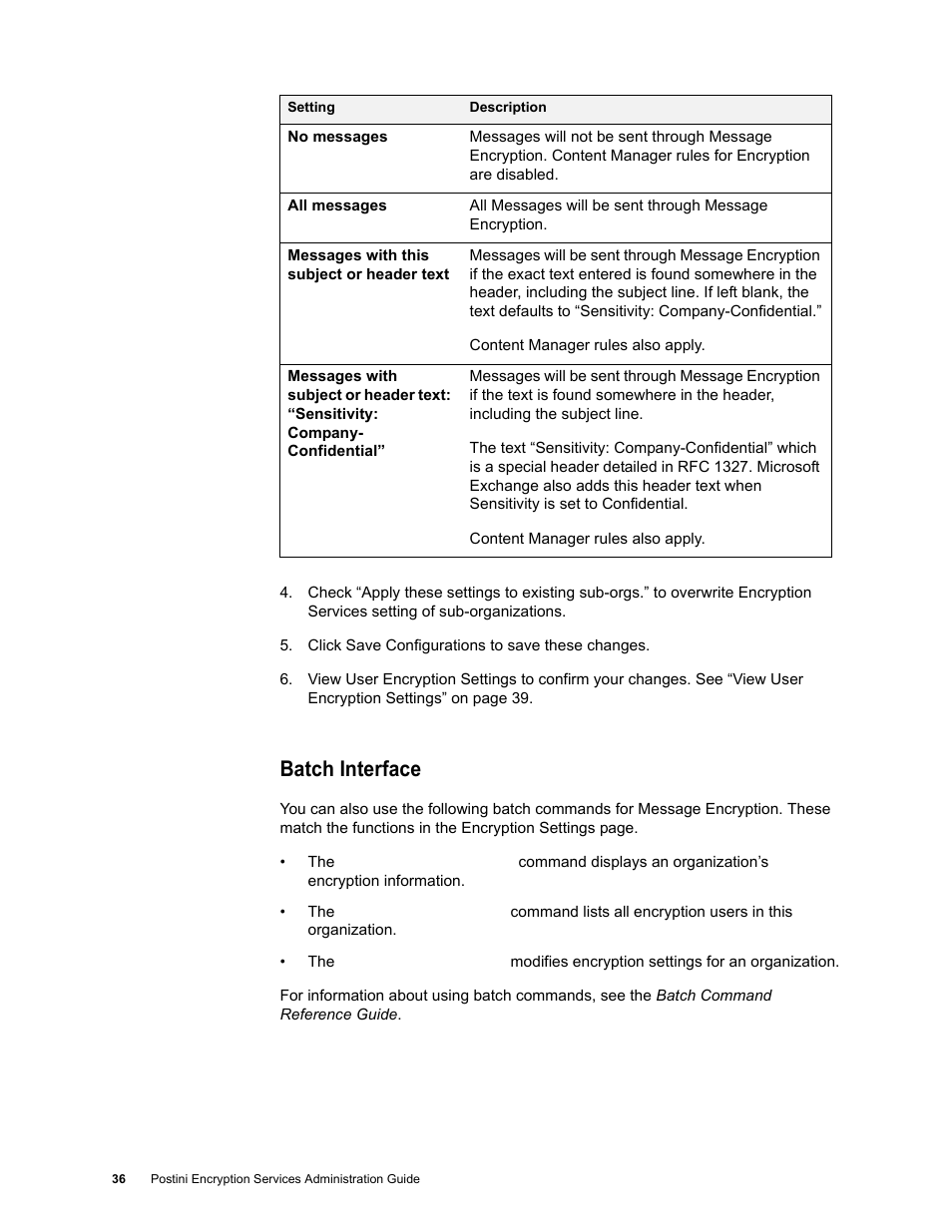 Batch interface | Google Message Encryption Administration Guide User Manual | Page 35 / 59