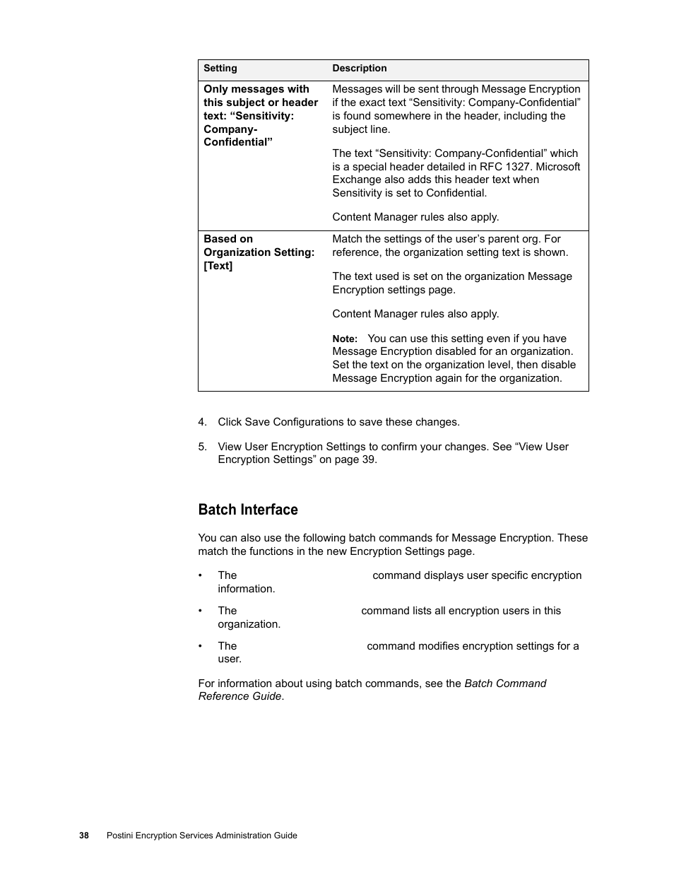 Batch interface | Google Message Encryption Administration Guide User Manual | Page 37 / 59
