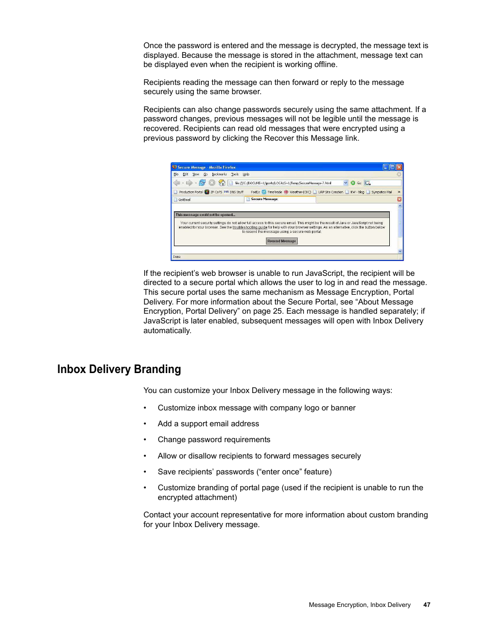 Inbox delivery branding | Google Message Encryption Administration Guide User Manual | Page 46 / 59