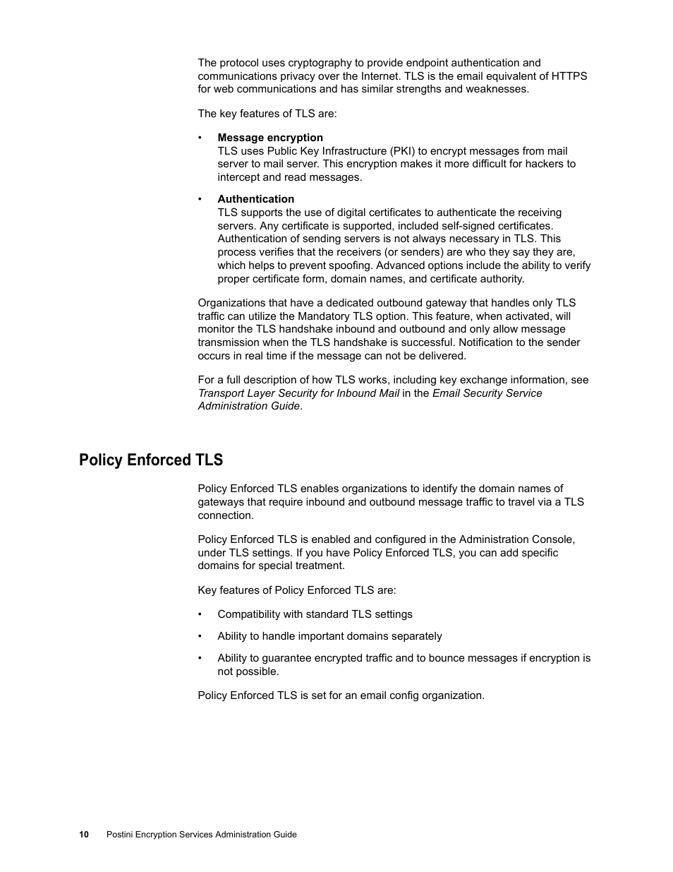 Policy enforced tls | Google Message Encryption Administration Guide User Manual | Page 9 / 59