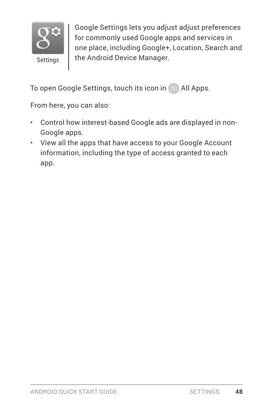 Google ANDROID Quick Start Guide (4.4, KitKat) User Manual | Page 52 / 54