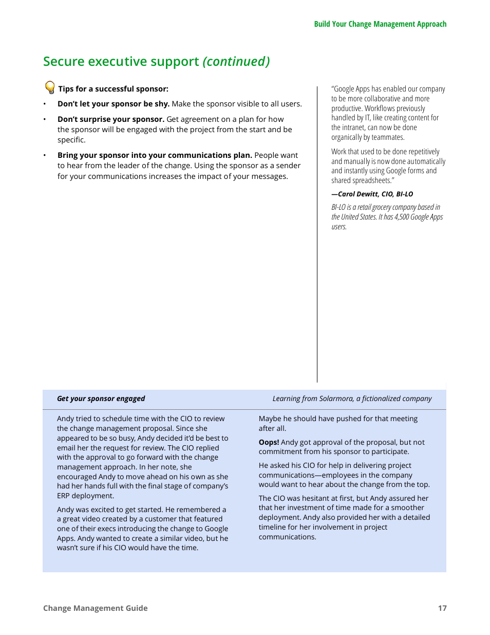 Secure executive support (continued) | Google Apps for Work User Manual | Page 17 / 120