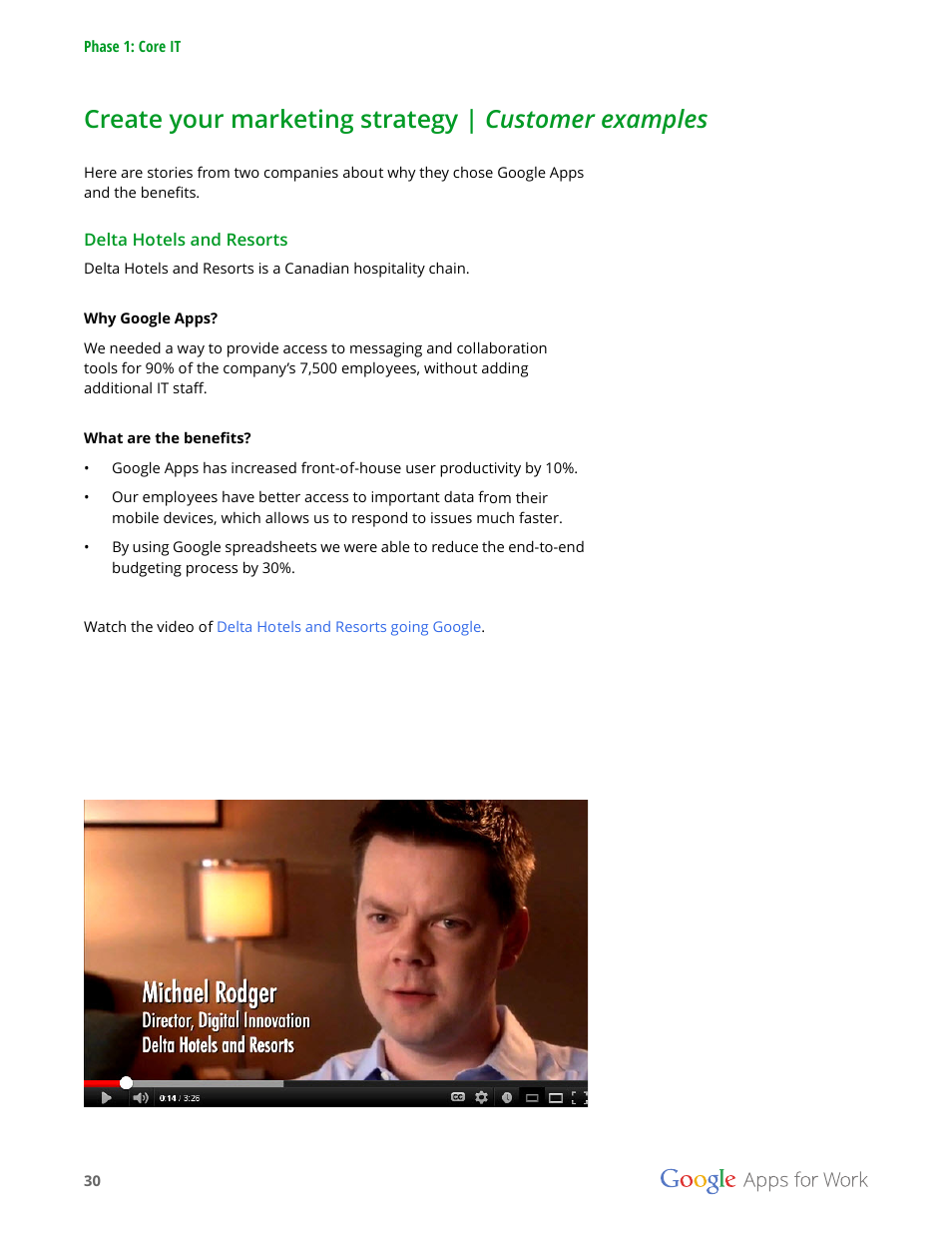 Create your marketing strategy | customer examples | Google Apps for Work User Manual | Page 30 / 120
