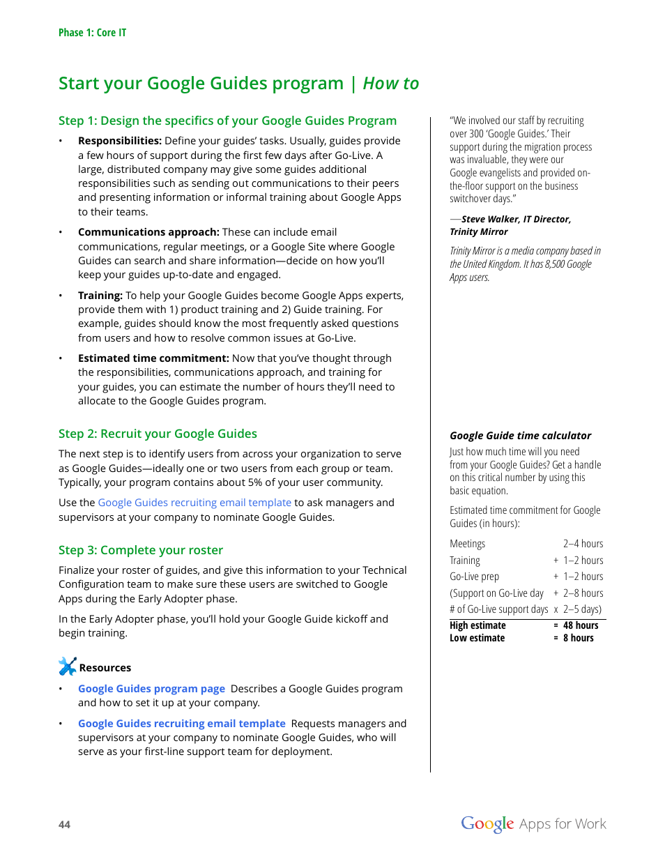 Start your google guides program | how to | Google Apps for Work User Manual | Page 44 / 120