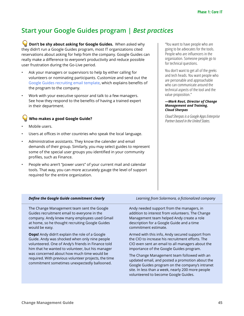 Start your google guides program | best practices | Google Apps for Work User Manual | Page 45 / 120