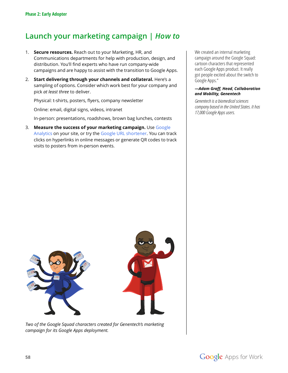 Launch your marketing campaign | how to | Google Apps for Work User Manual | Page 58 / 120