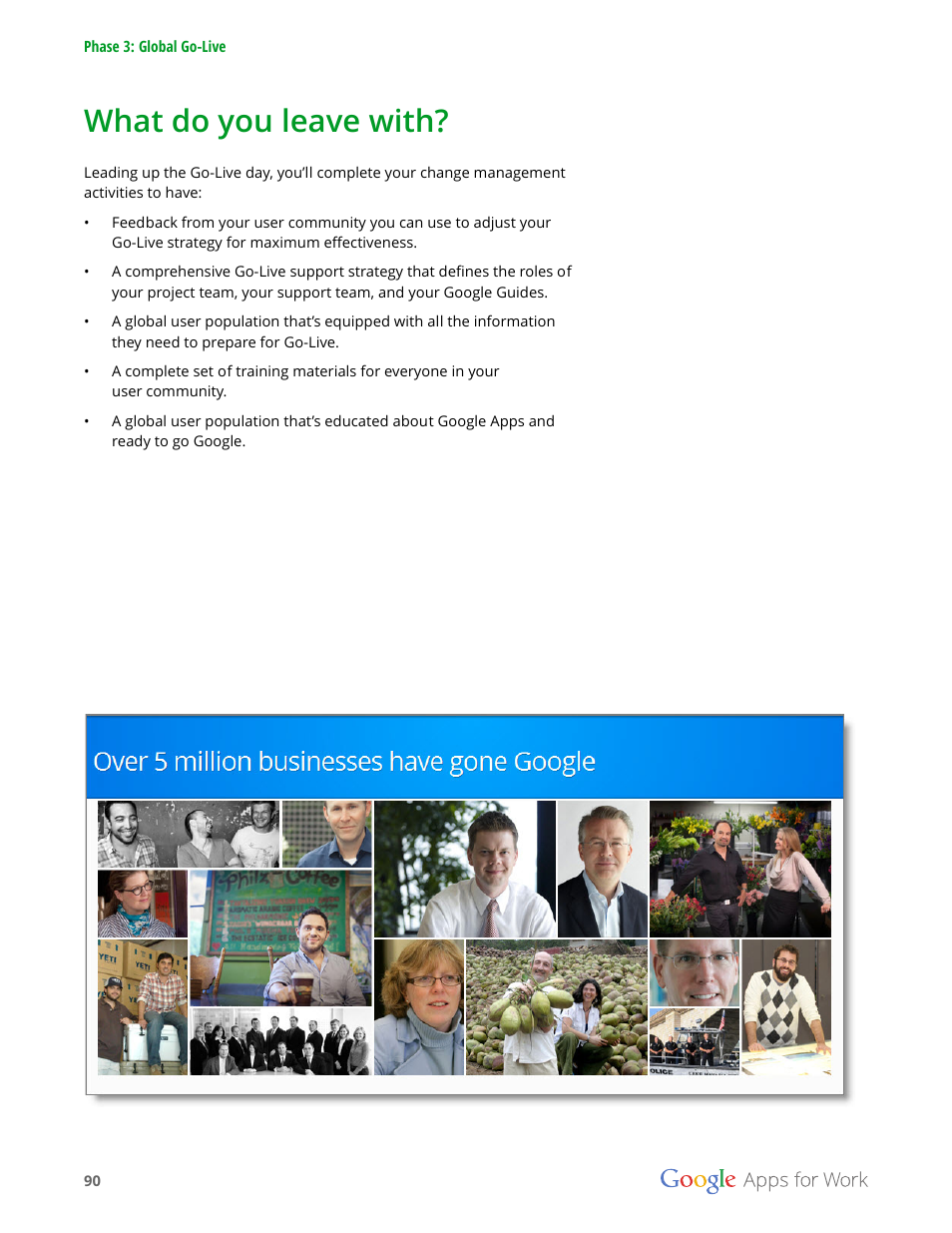 What do you leave with | Google Apps for Work User Manual | Page 90 / 120