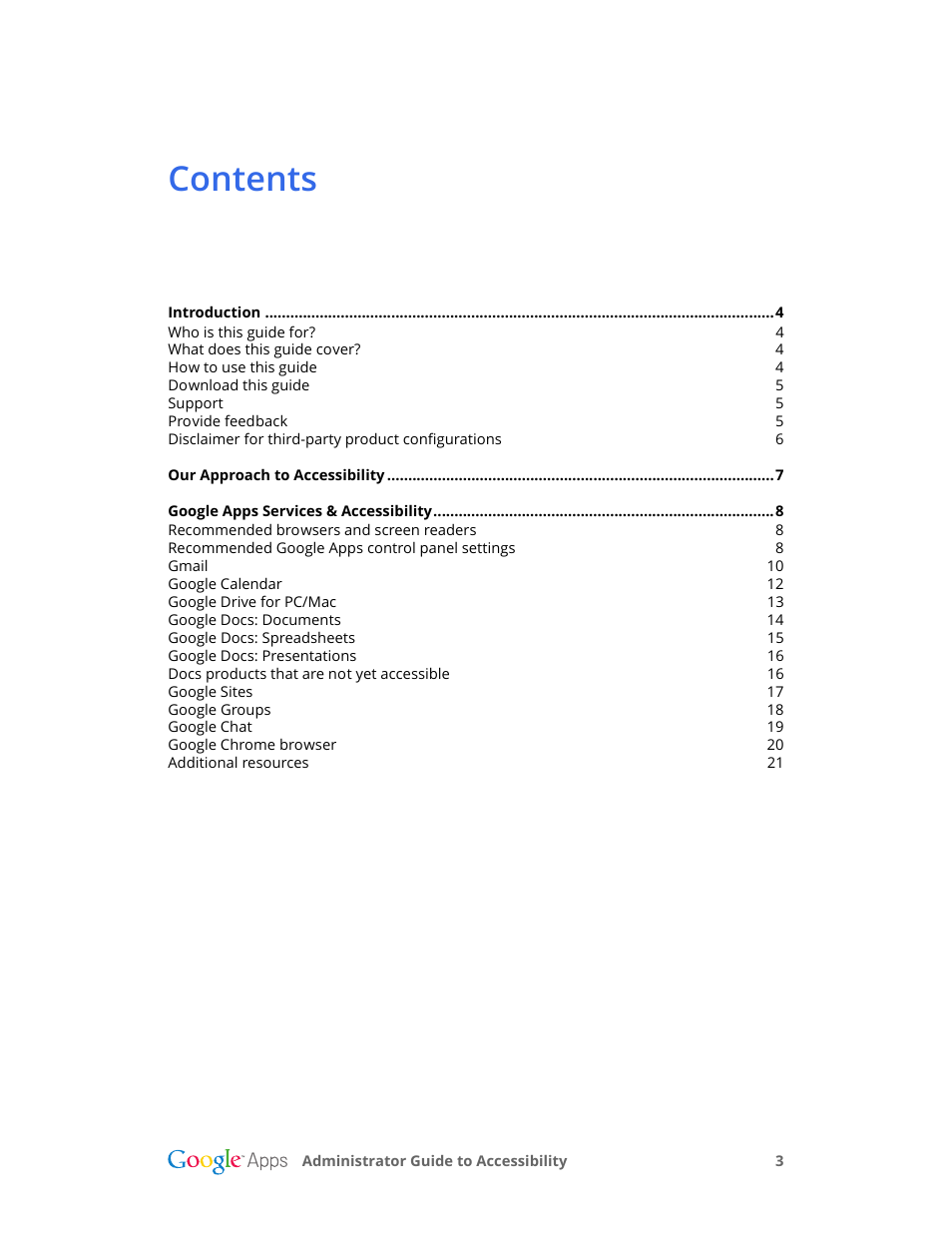 Google Accessibility Administrator Guide User Manual | Page 3 / 21