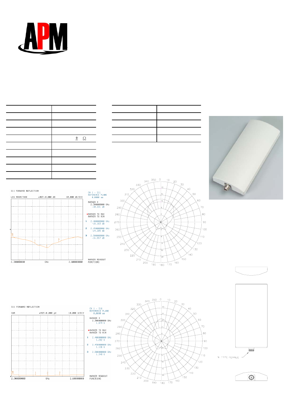 APM APG-2412CP User Manual | 1 page