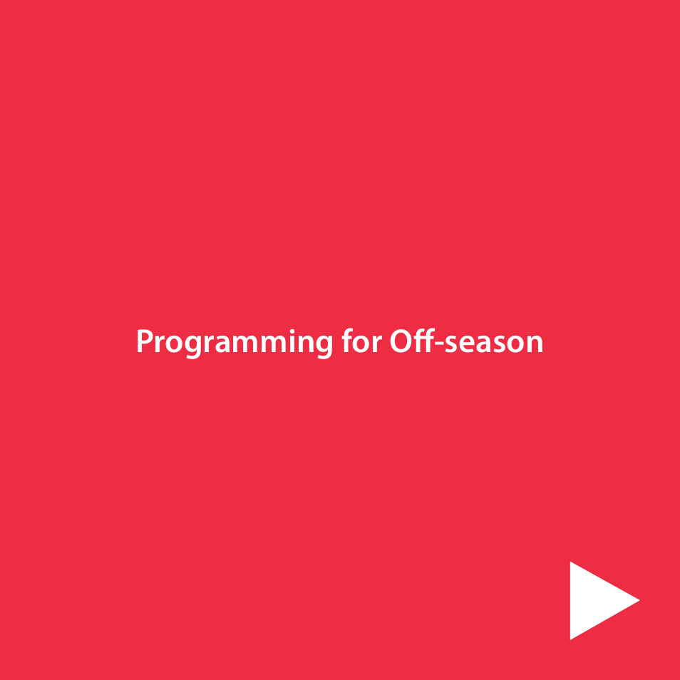 Programming for off_season | Google YouTube Creator Playbook Guide Sports User Manual | Page 24 / 39