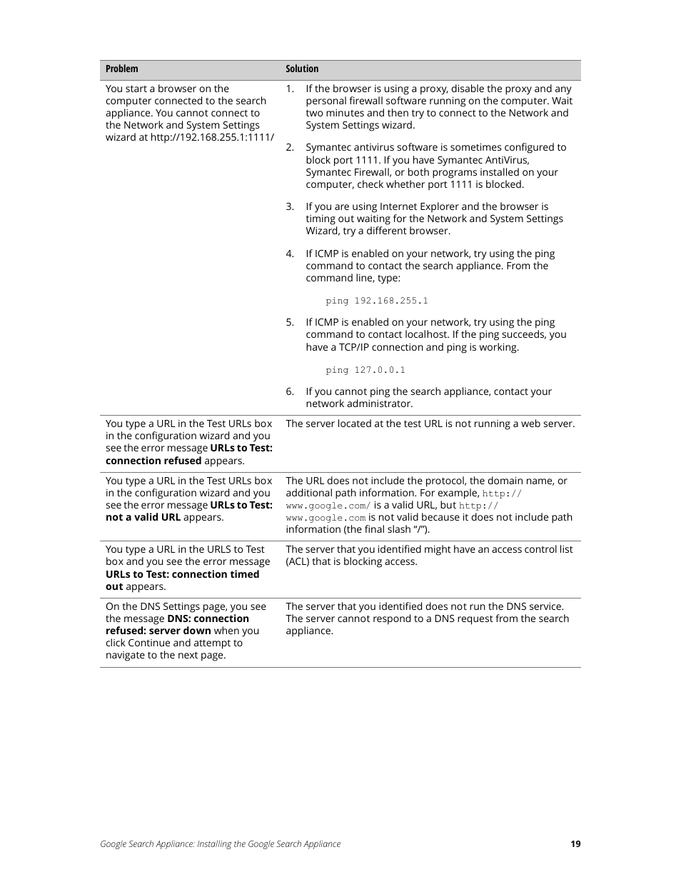 Google Search Appliance Installing the Google Search Appliance User Manual | Page 19 / 23